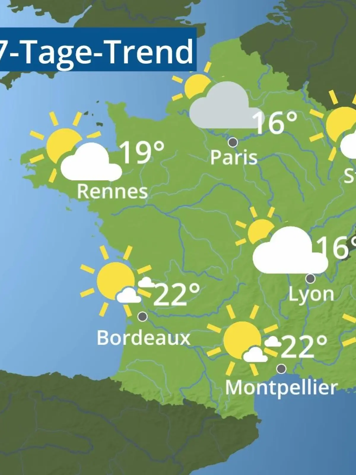 Bild zu: "Frankreich: Wie wird das Wetter?"