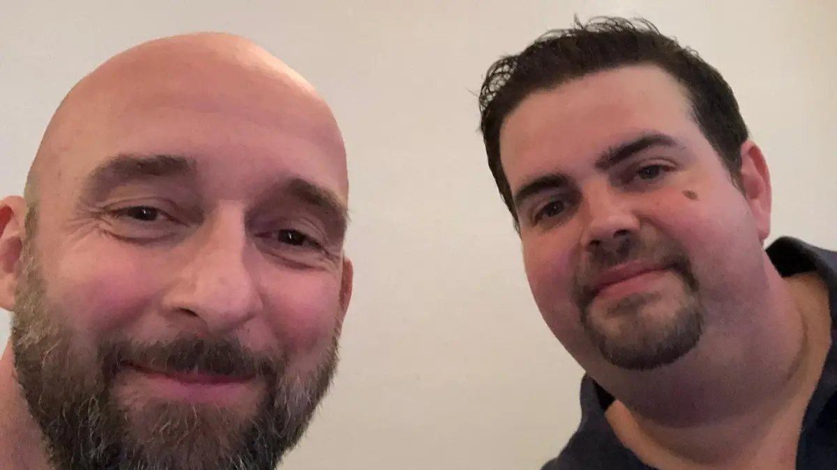 Mentalcoach Mark Klinger (l.) mit Gabriel Clemens