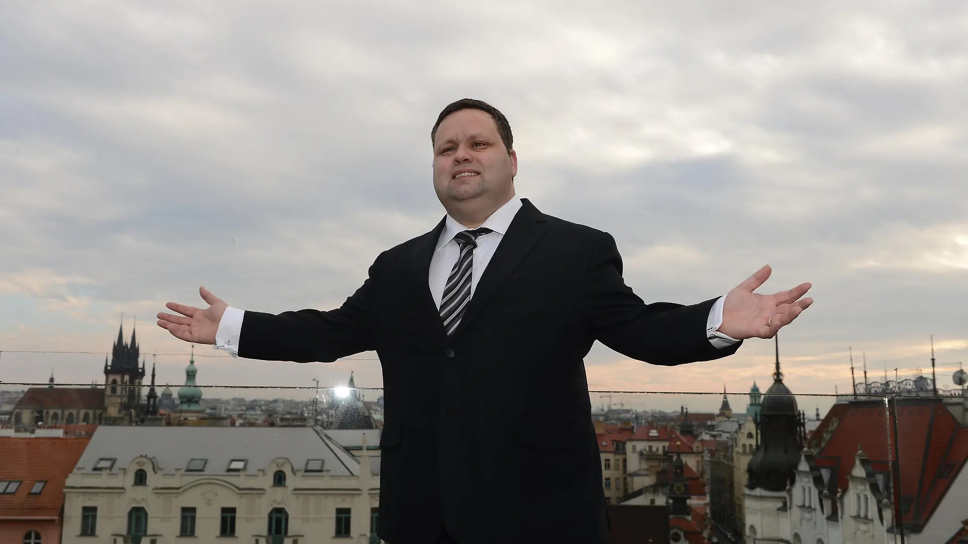 British opera singer Paul Potts pictured in Prague, Czech Republic on February 7, 2014 ahead of the Ball in Opera. Potts will be the main star of the ball which will take place traditionally in the building of State Opera of the National Theatre in Prague. (CTK Photo/Katerina Sulova)