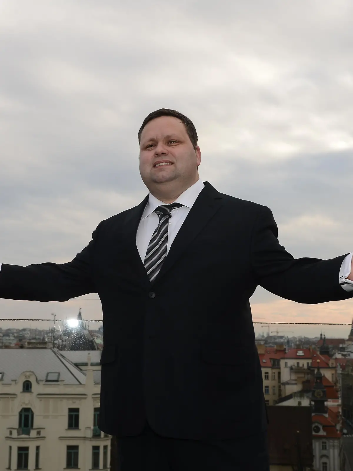British opera singer Paul Potts pictured in Prague, Czech Republic on February 7, 2014 ahead of the Ball in Opera. Potts will be the main star of the ball which will take place traditionally in the building of State Opera of the National Theatre in Prague. (CTK Photo/Katerina Sulova)