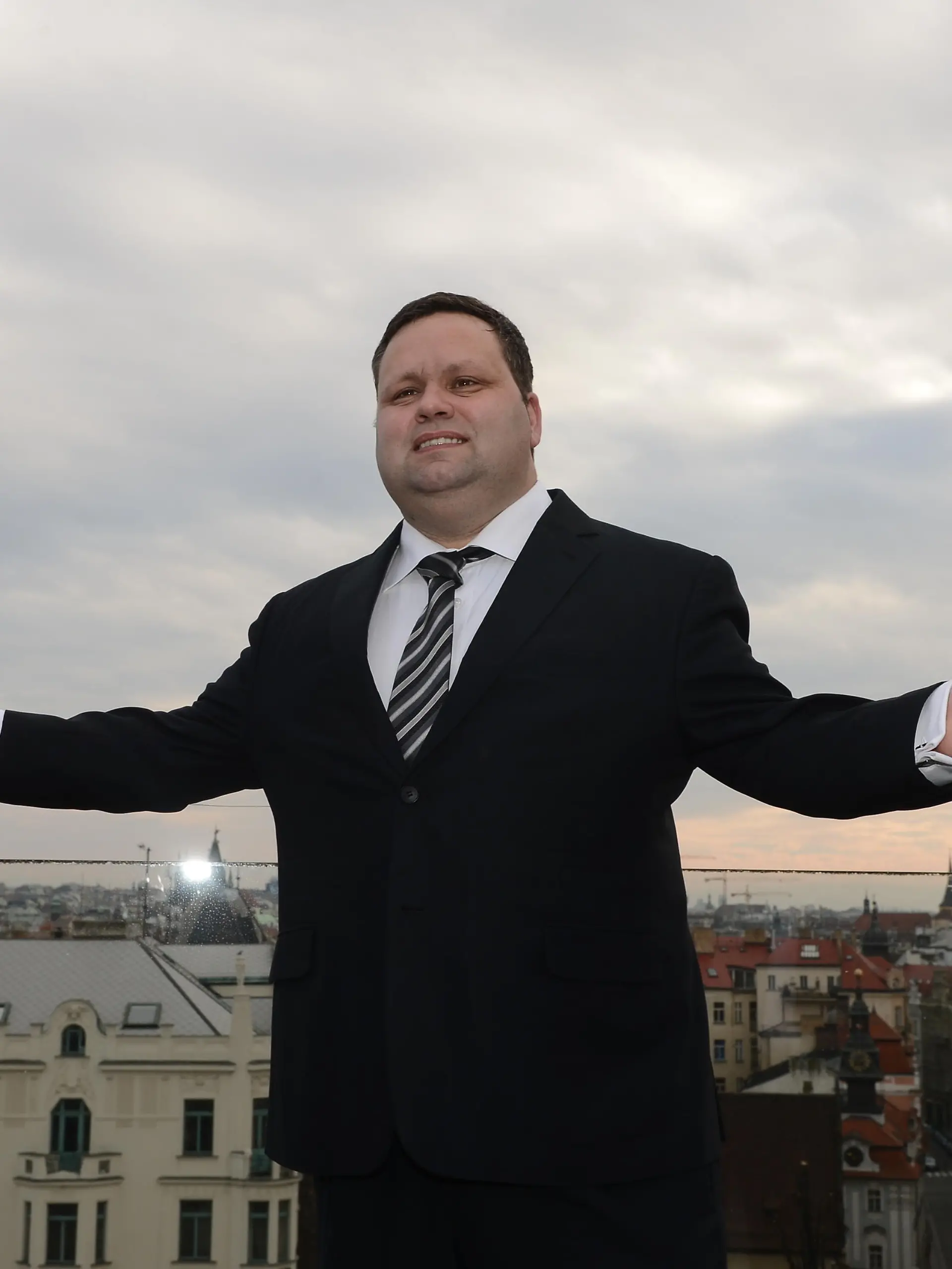 British opera singer Paul Potts pictured in Prague, Czech Republic on February 7, 2014 ahead of the Ball in Opera. Potts will be the main star of the ball which will take place traditionally in the building of State Opera of the National Theatre in Prague. (CTK Photo/Katerina Sulova)