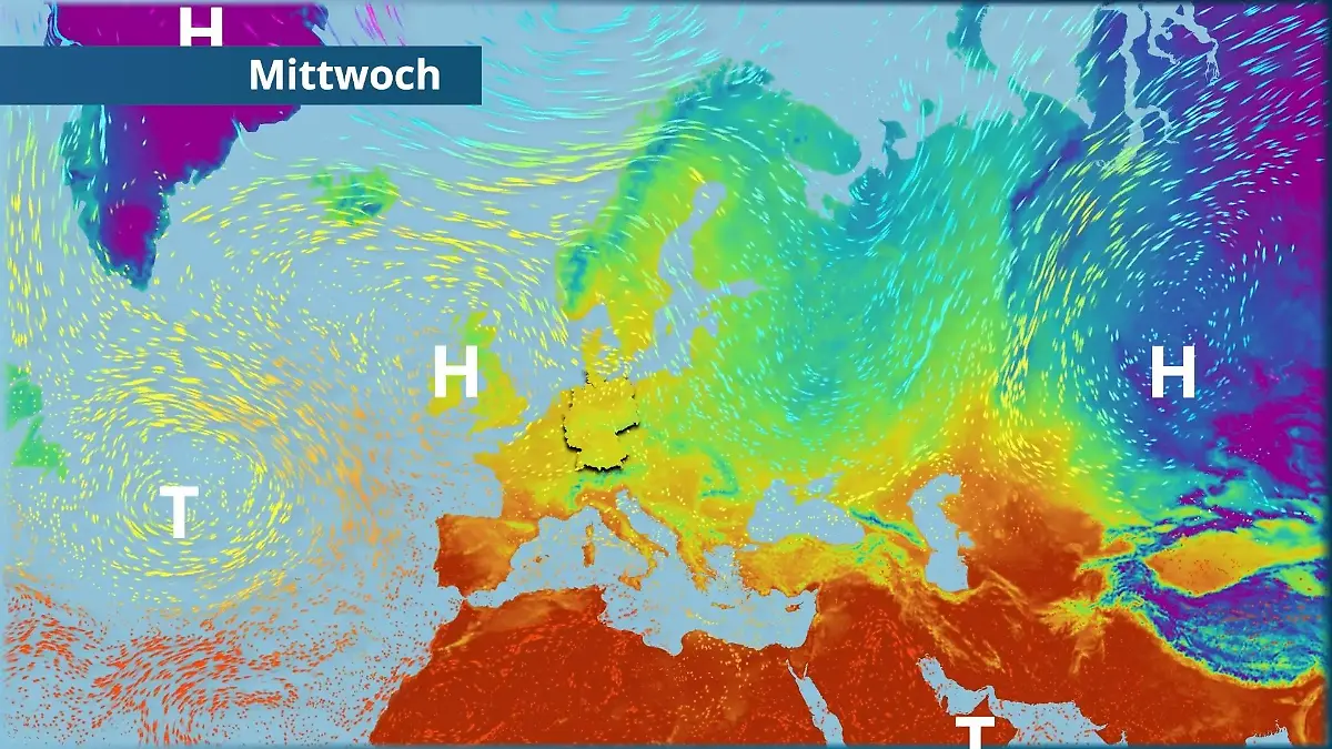 Hoch mauert, doch die Tiefs kommen näher Der Strömungsfilm für Europa für 5 Tage