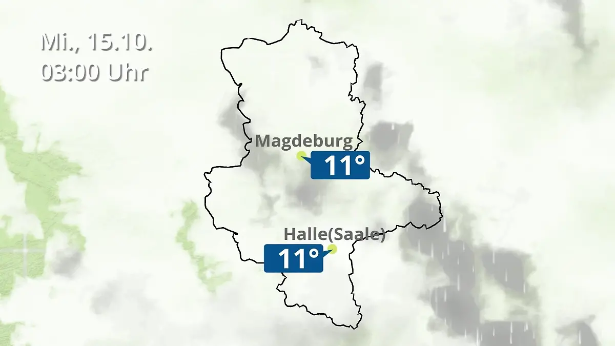 Sachsen-Anhalt: Wie wird das Wetter? Regen und Wolkenfilm für Halle und Magdeburg
