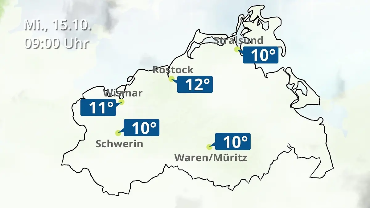 Mecklenburg-Vorpommern: Wie wird das Wetter? Regen- und Wolkenfilm für Rostock, Rügen und die Ostseeküste