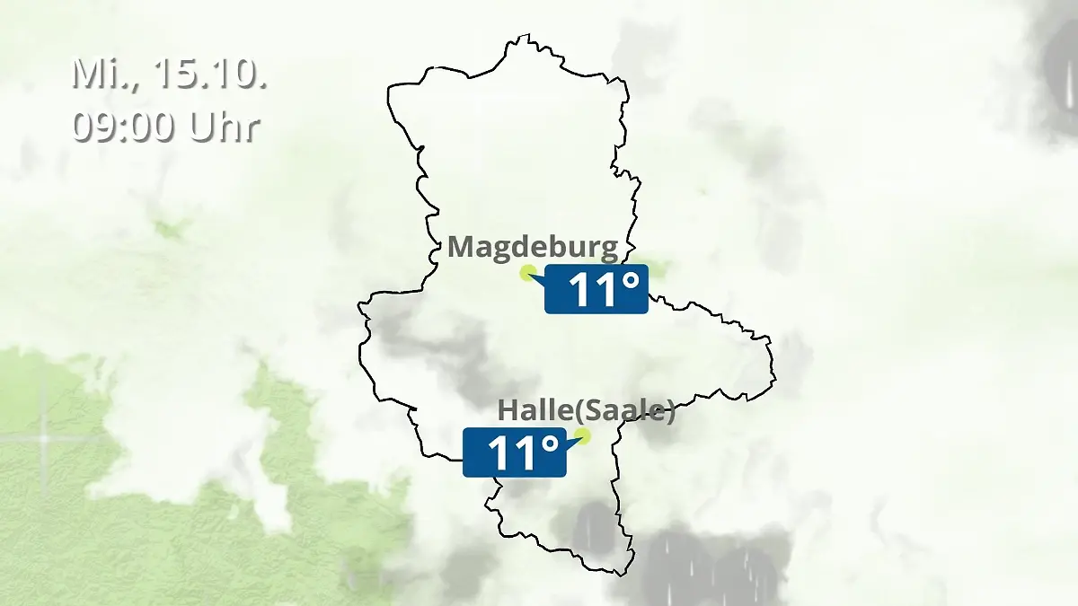 Sachsen-Anhalt: Wie wird das Wetter? Regen und Wolkenfilm für Halle und Magdeburg