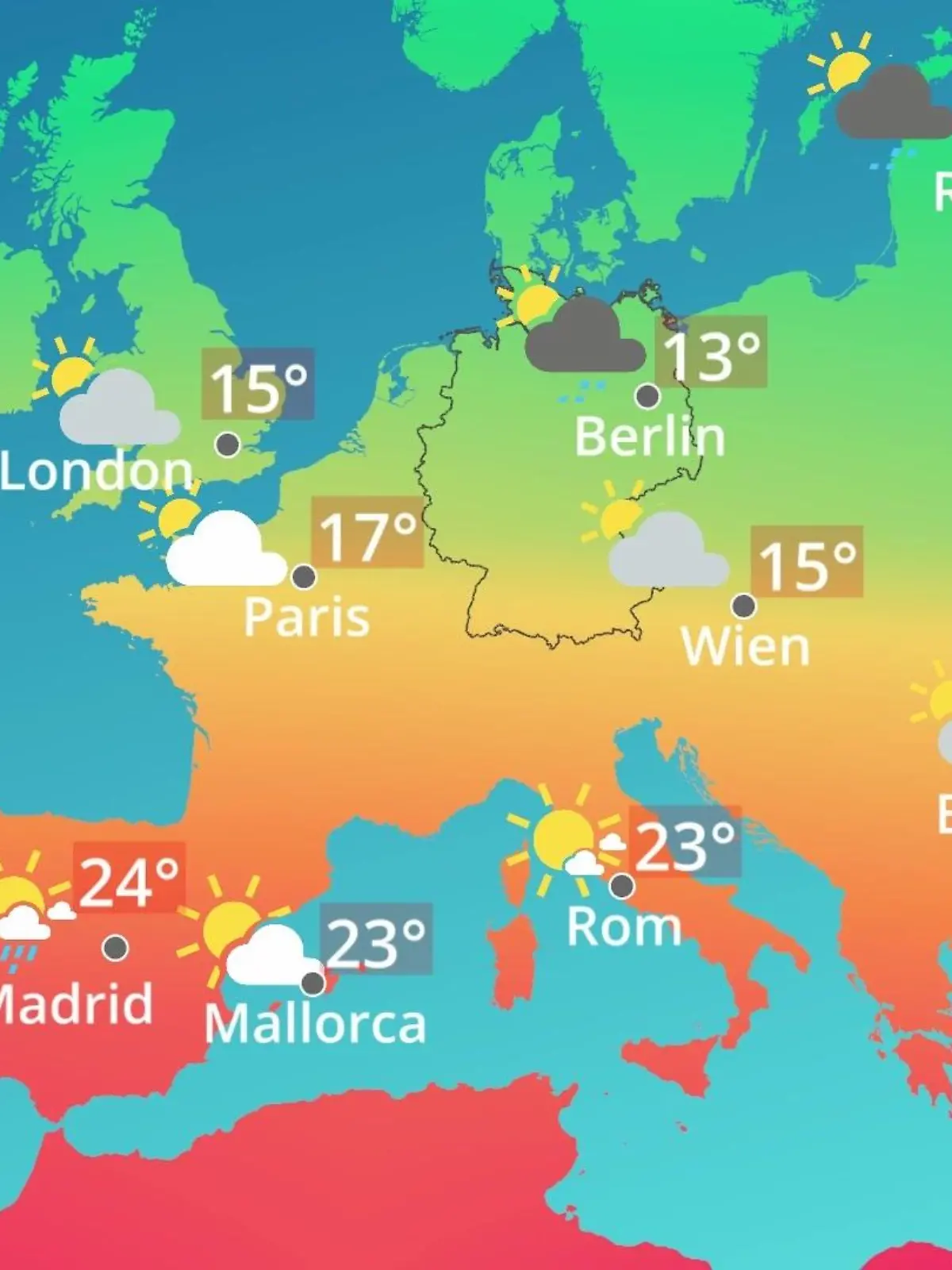 Bild zu: "Europa: Wie wird das Wetter?"