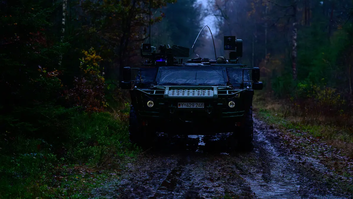 Ein Spähwagen der Bundeswehr vom Typ Fennek 