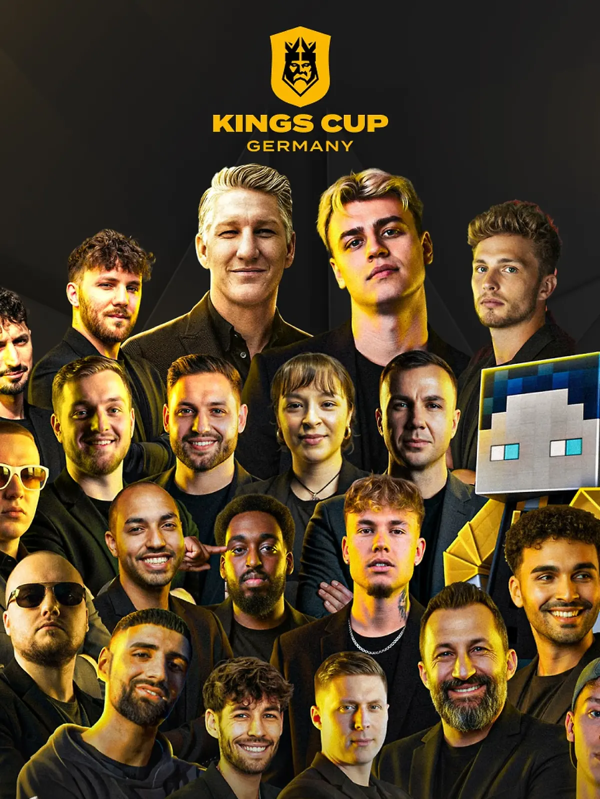 Die Team-Captains der acht „Kings League Germany”-Teams – darunter Deutschlands bekannteste Streamer und Fußball-Legenden