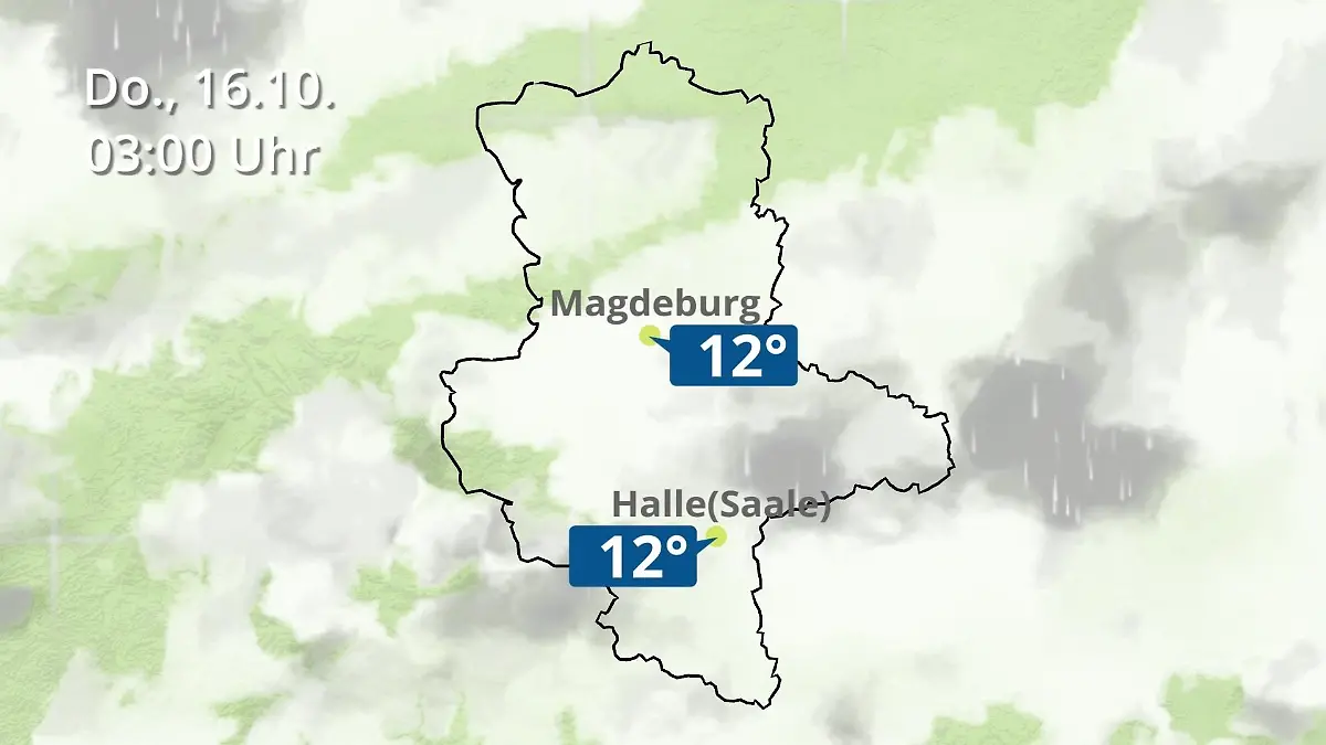 Sachsen-Anhalt: Wie wird das Wetter? Regen und Wolkenfilm für Halle und Magdeburg