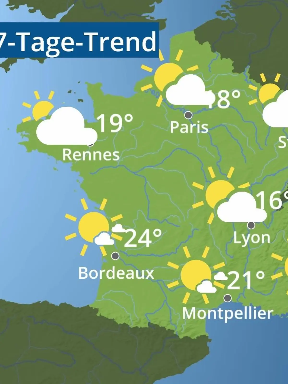Bild zu: "Frankreich: Wie wird das Wetter?"