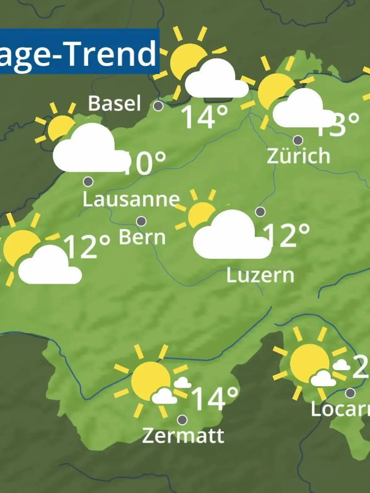 Bild zu: "Schweiz: Wie wird das Wetter?"