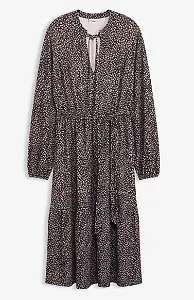 Midi-Jerseykleid mit floralem Print