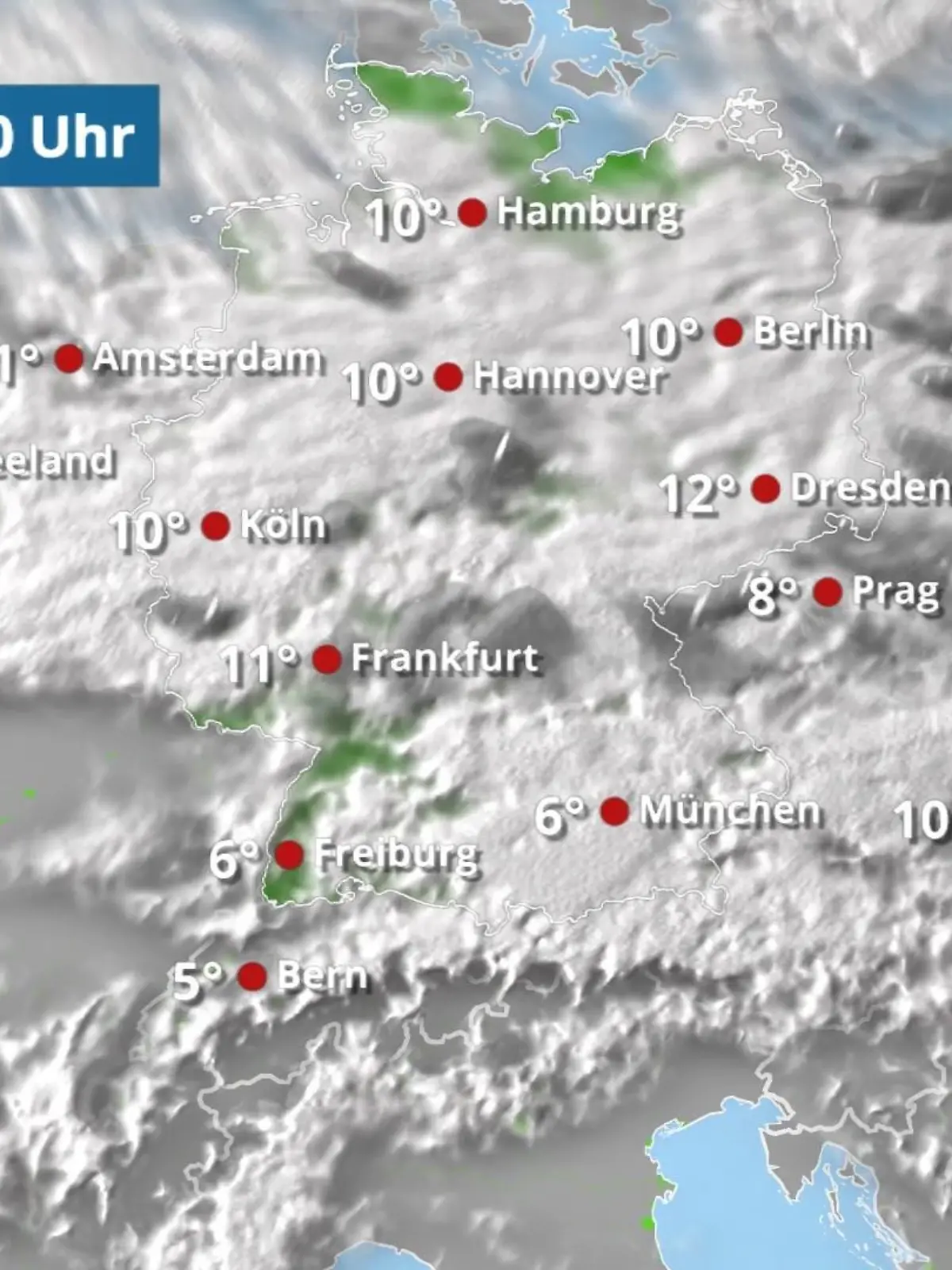 Bild zu: "Immer noch Regen dabei, aber Sonne am Horizont"