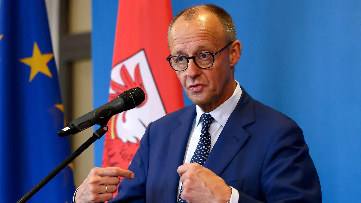 FILE PHOTO: German Chancellor Friedrich Merz visits Potsdam