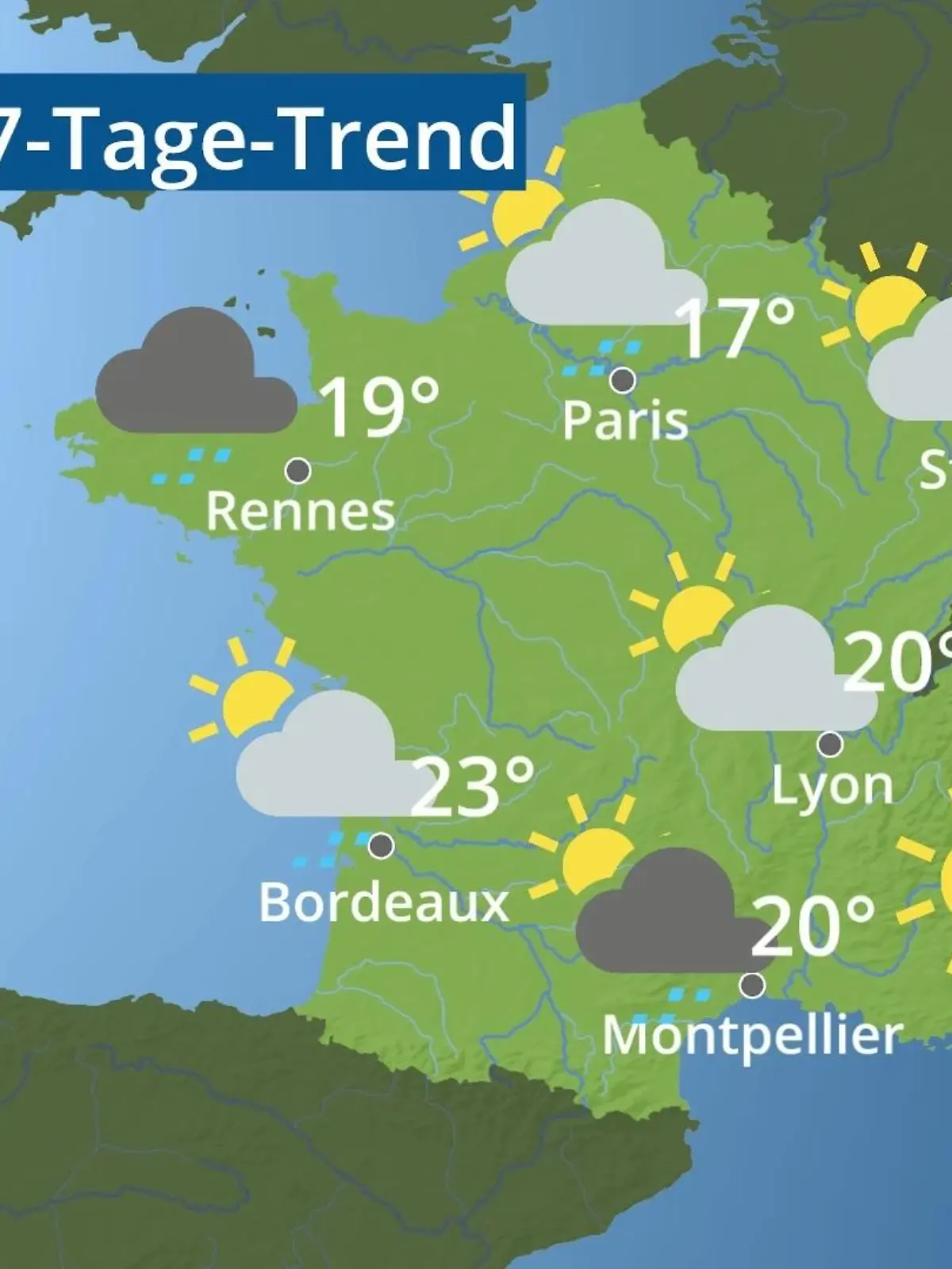 Bild zu: "Frankreich: Wie wird das Wetter?"