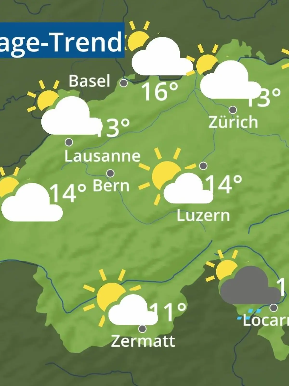 Bild zu: "Schweiz: Wie wird das Wetter?"