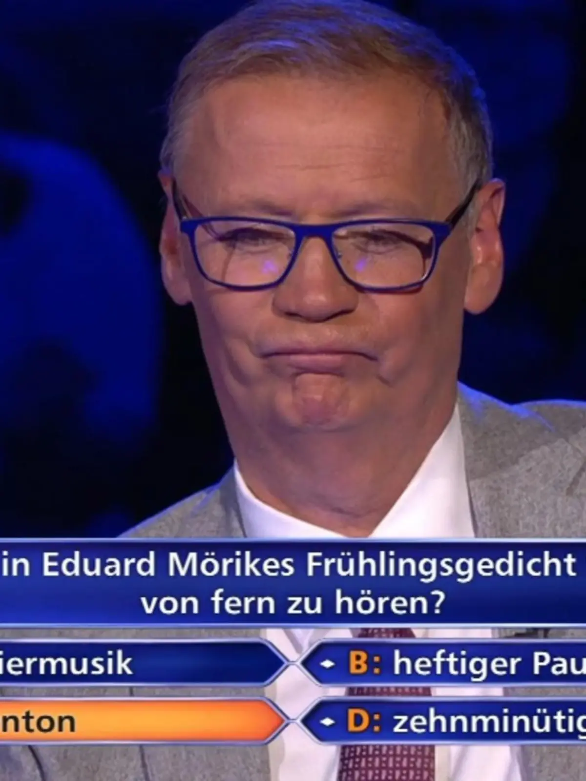 Ups! In diesem Moment realisiert Günther Jauch, dass er seiner "Wer wird Millionär?"-Kandidatin unfreiwillig geholfen hat.