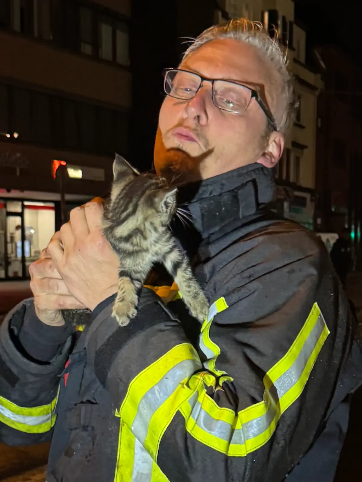 Das Kätzchen konnte von der Feuerwehr befreit werden