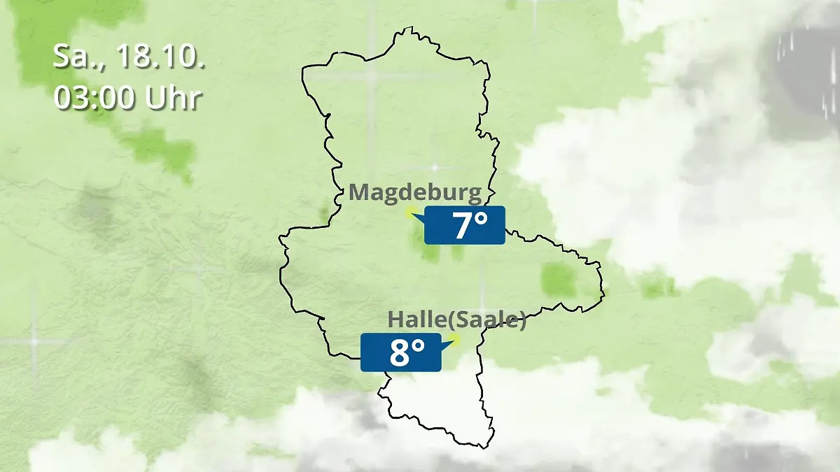 Sachsen-Anhalt: Wie wird das Wetter? Regen und Wolkenfilm für Halle und Magdeburg