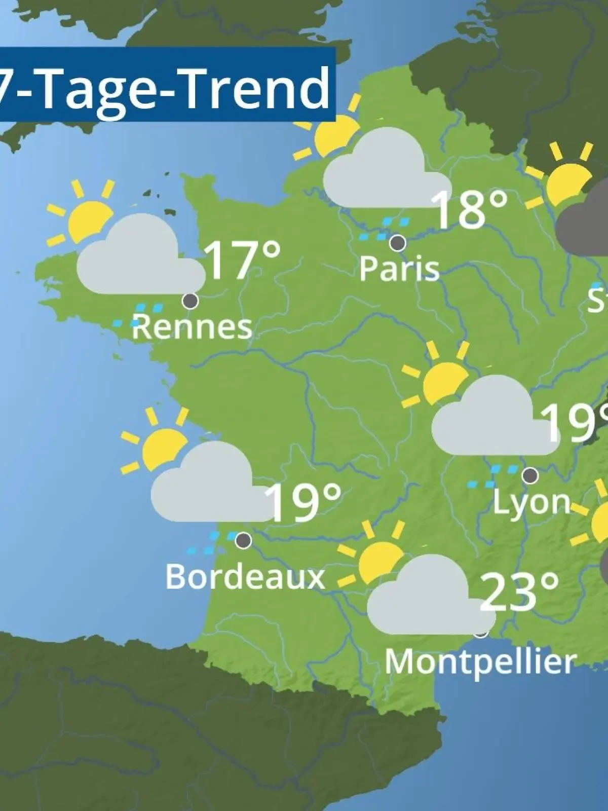 Bild zu: "Frankreich: Wie wird das Wetter?"
