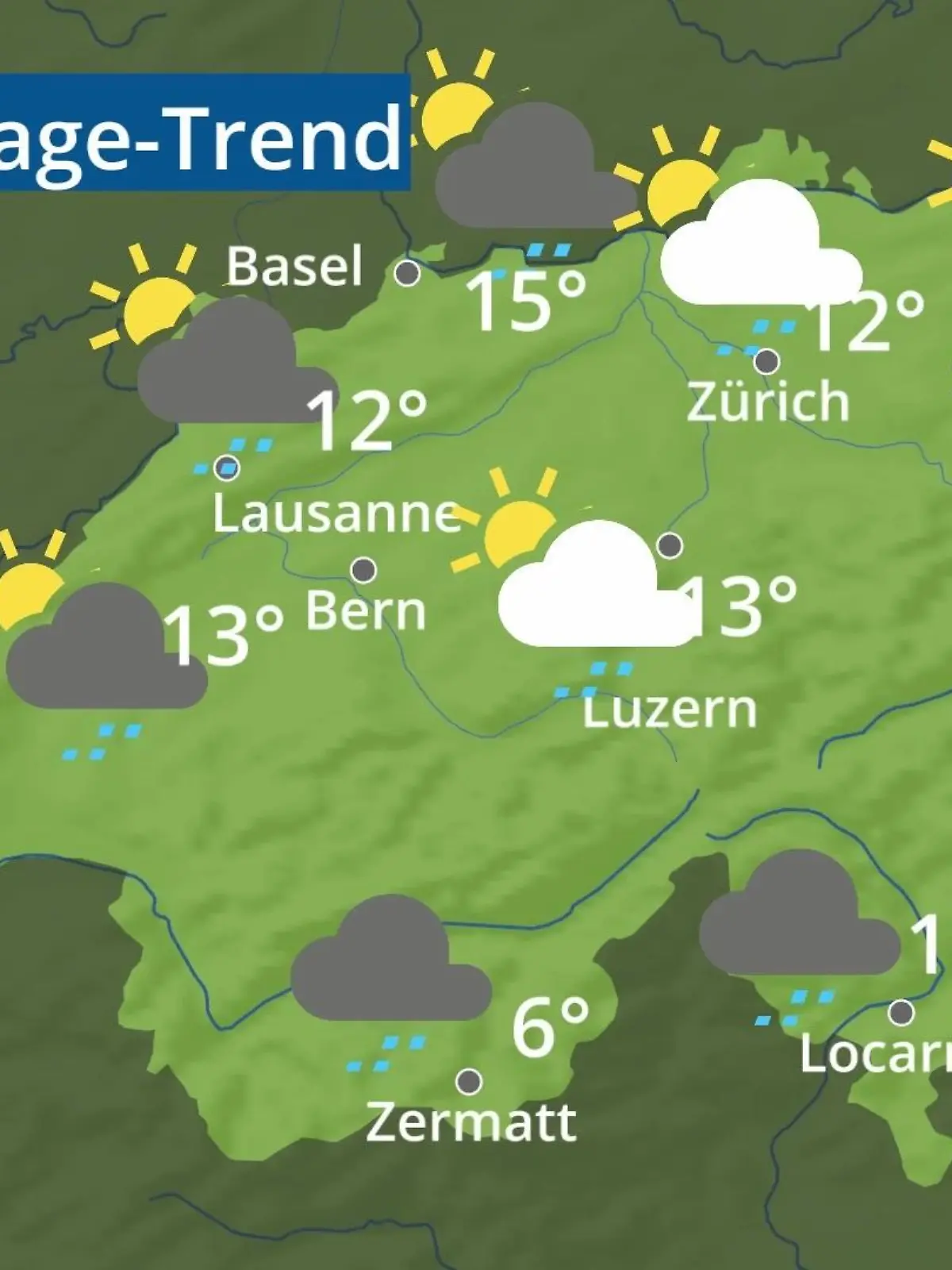 Bild zu: "Schweiz: Wie wird das Wetter?"