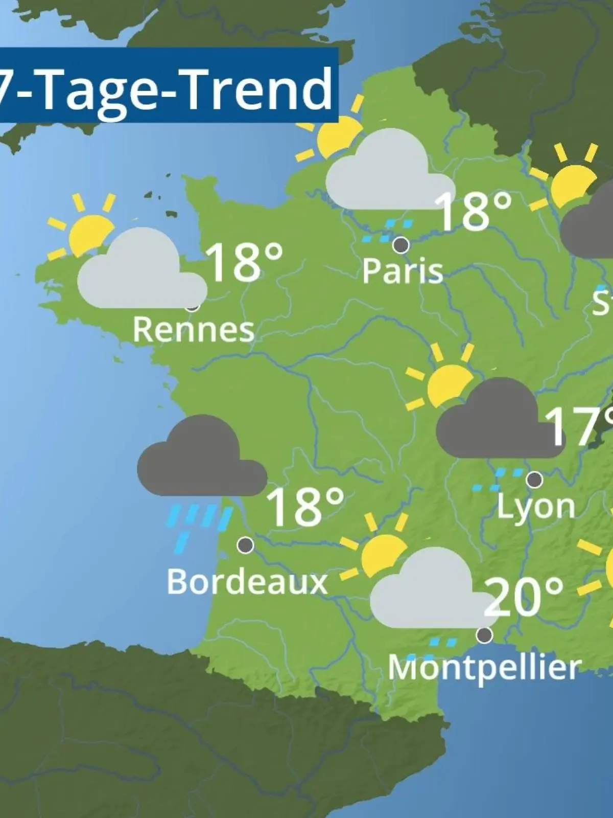 Bild zu: "Frankreich: Wie wird das Wetter?"