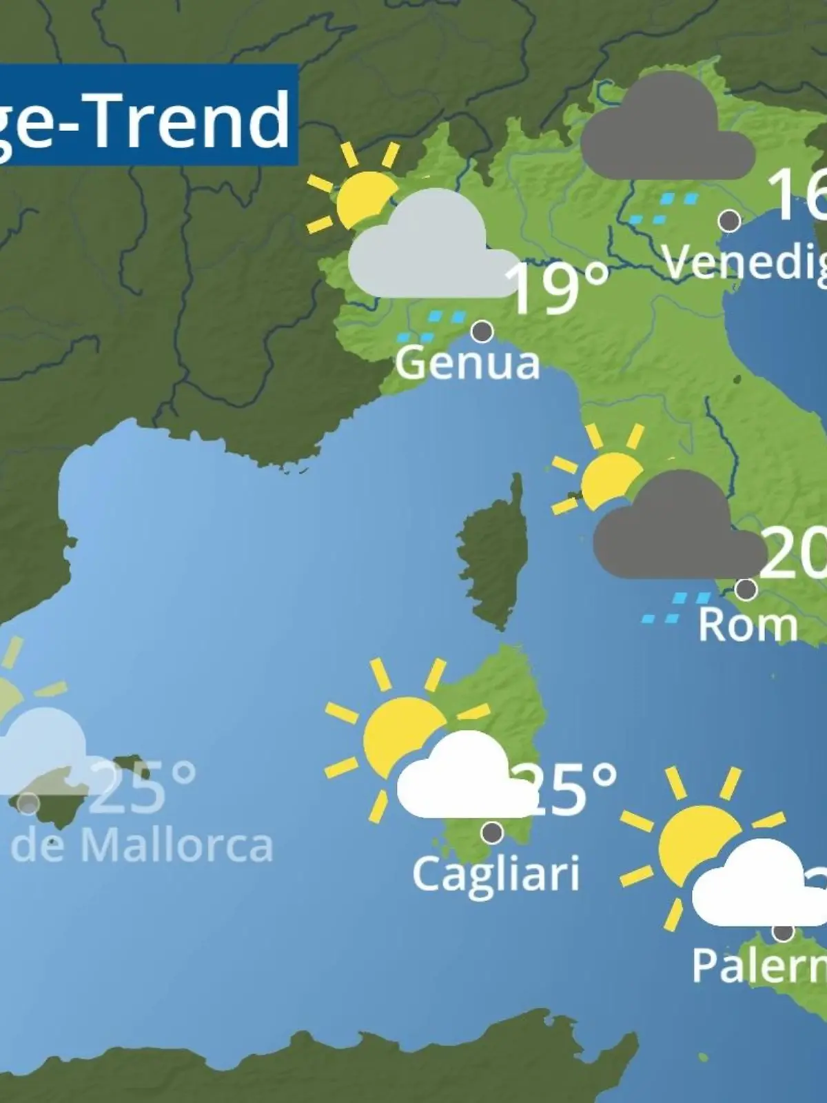 Bild zu: "Italien: Wie wird das Wetter?"