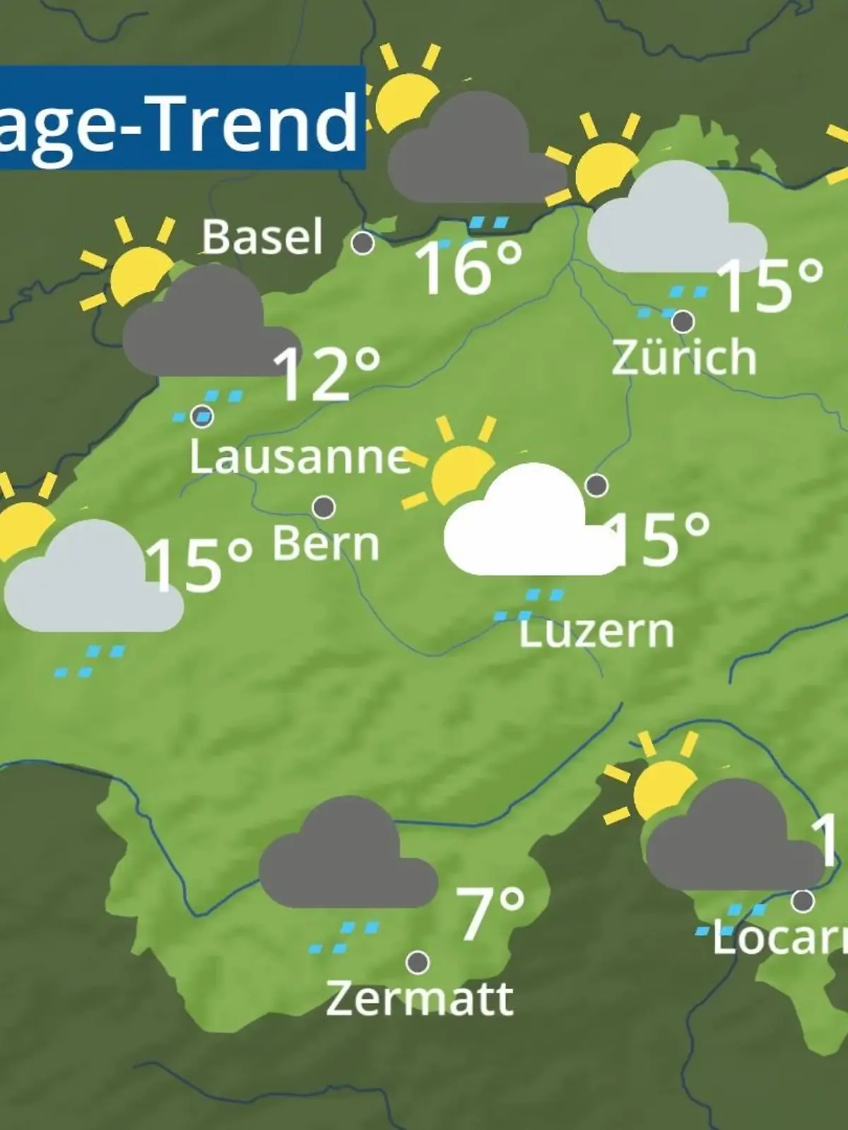 Bild zu: "Schweiz: Wie wird das Wetter?"