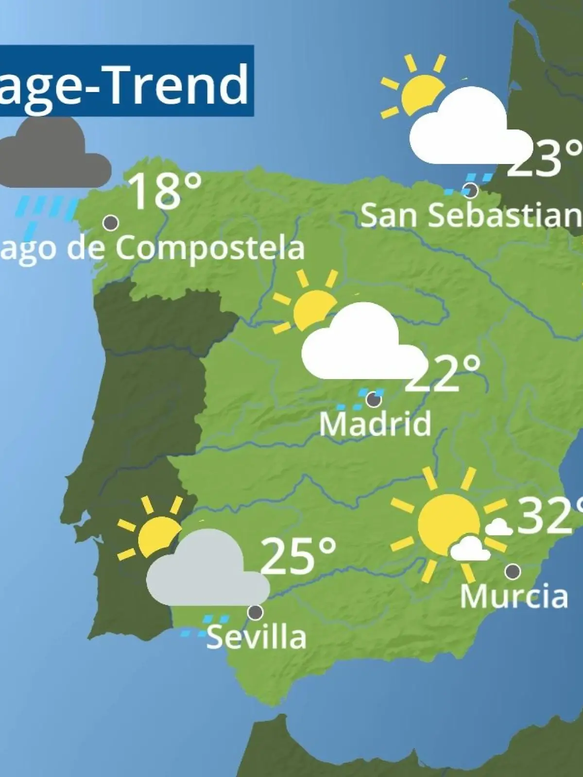 Bild zu: "Spanien: Wie wird das Wetter?"