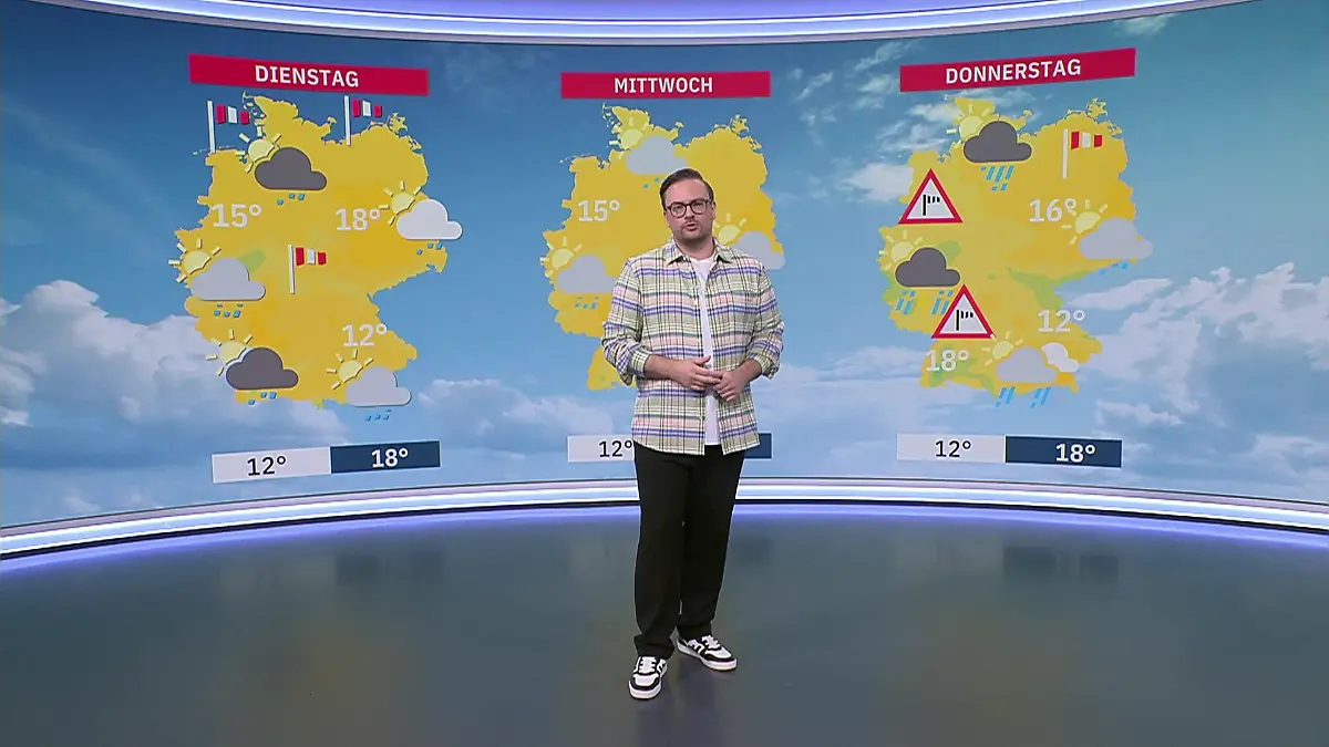 Aktuelle 3-Tage-Vorhersage Video Wetterbericht