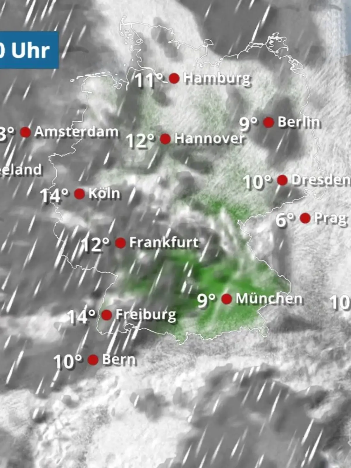 Bild zu: "Meist nur kurze Regenpausen"