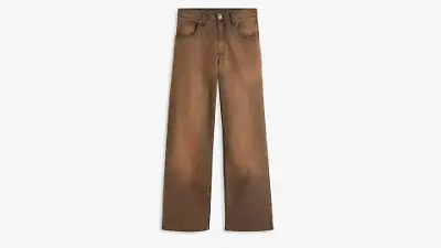 Weite Jeans in Braun