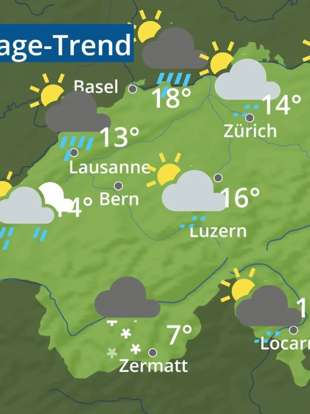 Bild zu: "Schweiz: Wie wird das Wetter?"