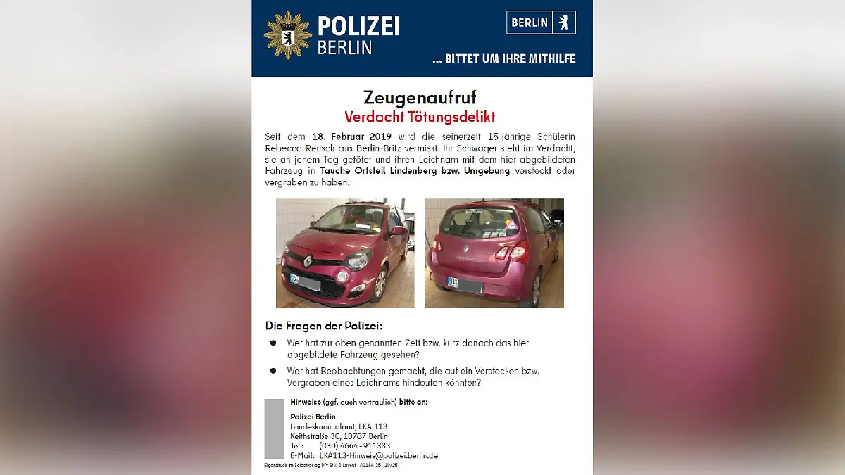 Mit diesem Flyer sucht die Polizei Zeugen