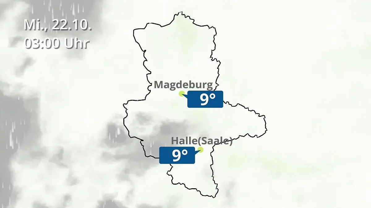 Sachsen-Anhalt: Wie wird das Wetter? Regen und Wolkenfilm für Halle und Magdeburg