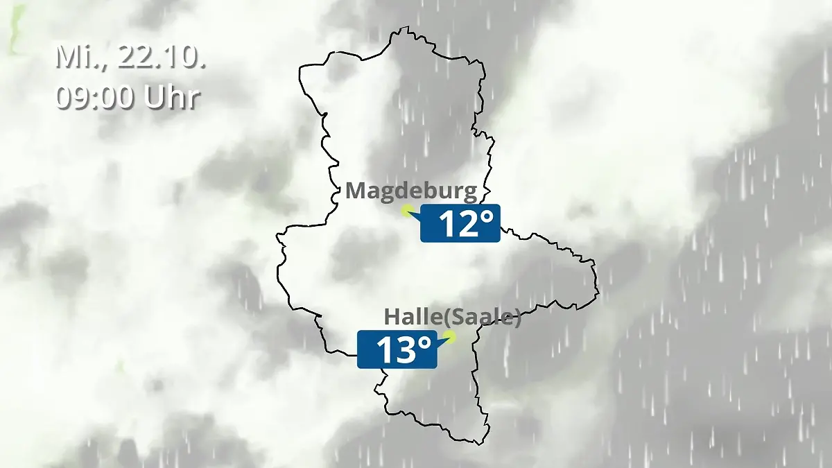 Sachsen-Anhalt: Wie wird das Wetter? Regen und Wolkenfilm für Halle und Magdeburg