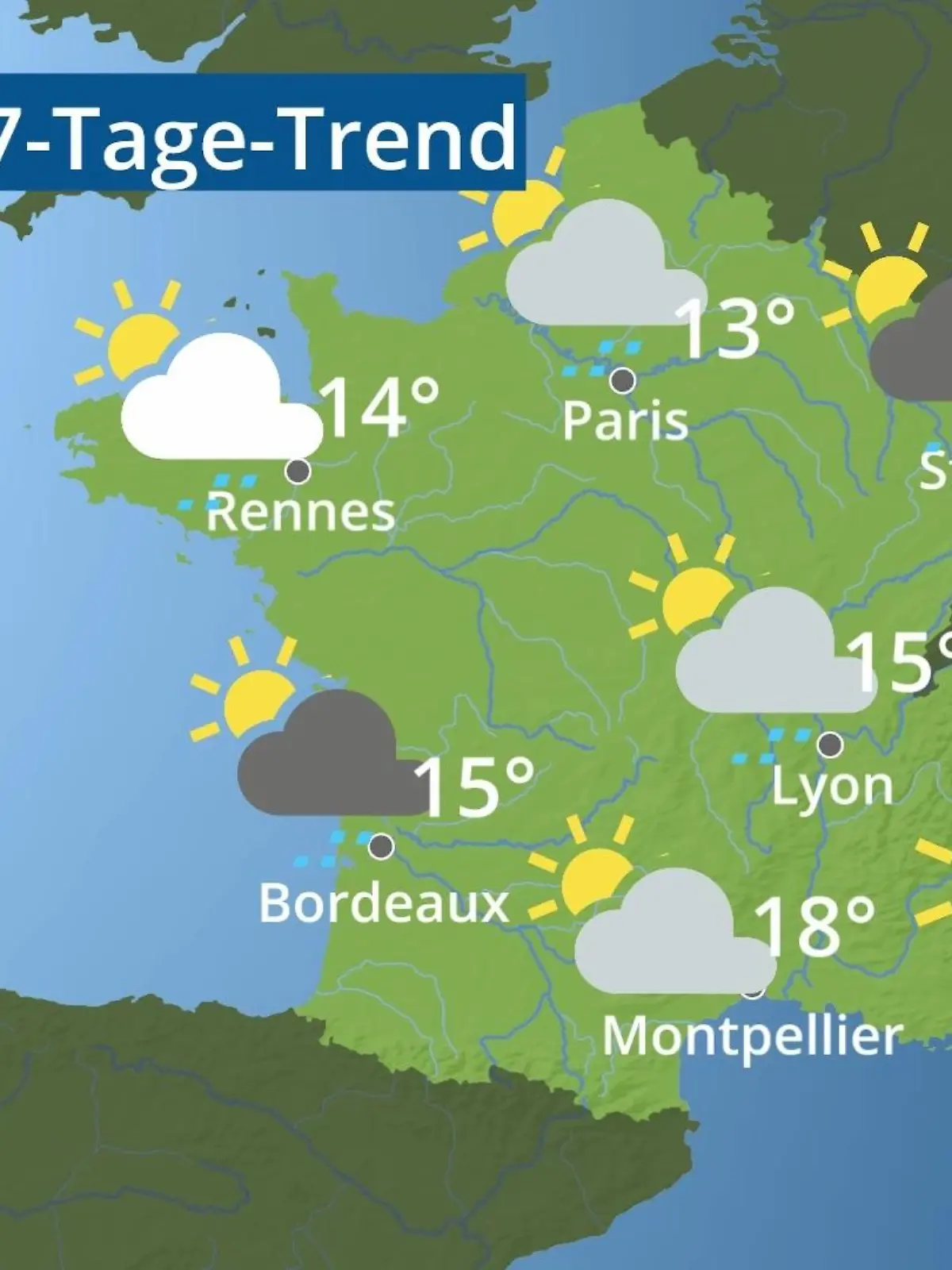 Bild zu: "Frankreich: Wie wird das Wetter?"