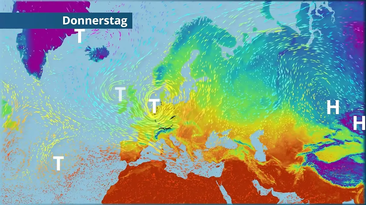 Orkantief Joshua rauscht über uns hinweg Der Strömungsfilm für Europa für 5 Tage