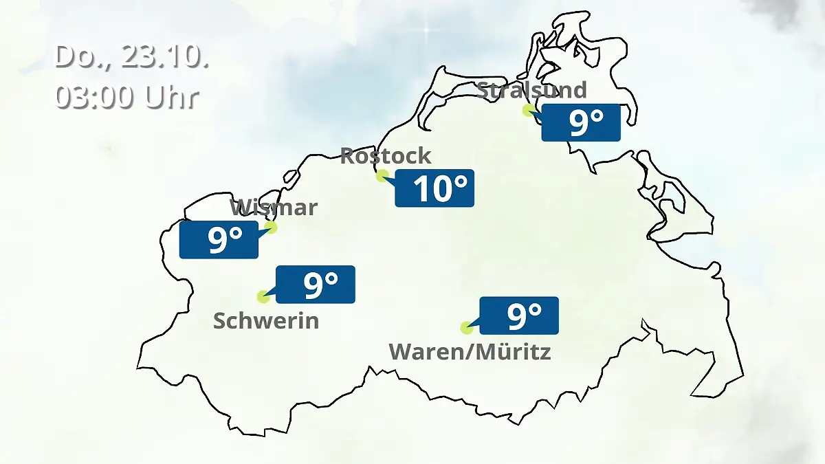 Mecklenburg-Vorpommern: Wie wird das Wetter? Regen- und Wolkenfilm für Rostock, Rügen und die Ostseeküste