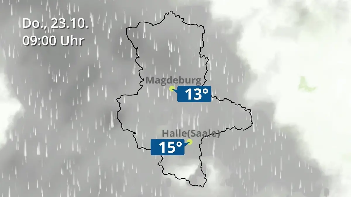 Sachsen-Anhalt: Wie wird das Wetter? Regen und Wolkenfilm für Halle und Magdeburg