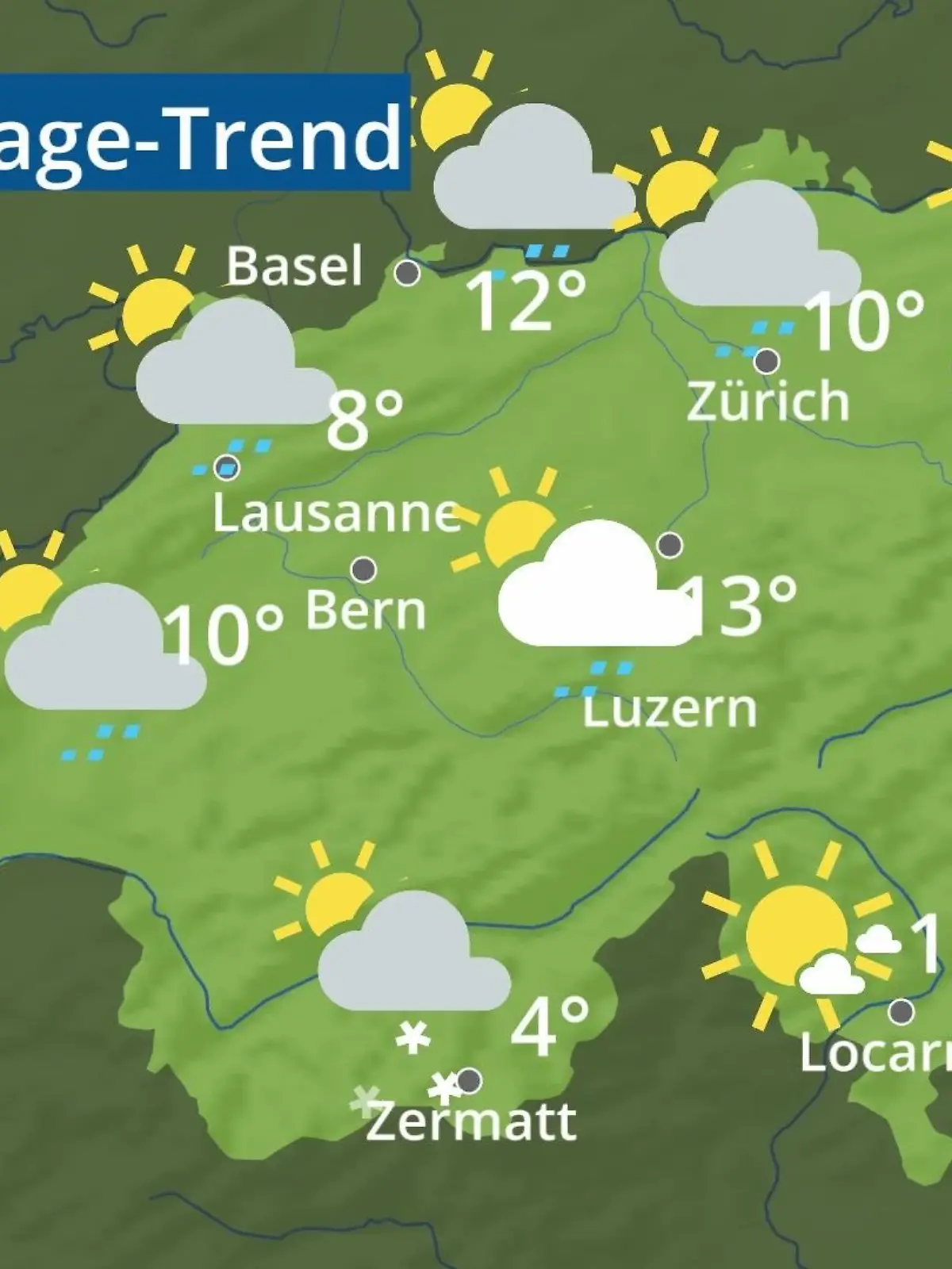 Bild zu: "Schweiz: Wie wird das Wetter?"