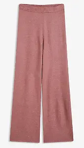 Melierte Strickhose in Softbeere