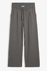 Graue Strickhose aus weichem Kaschmir-Mix