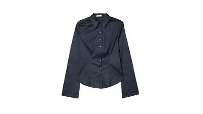 Figurbetonte Hemdbluse mit Ärmeln im Schlaghosen-Stil