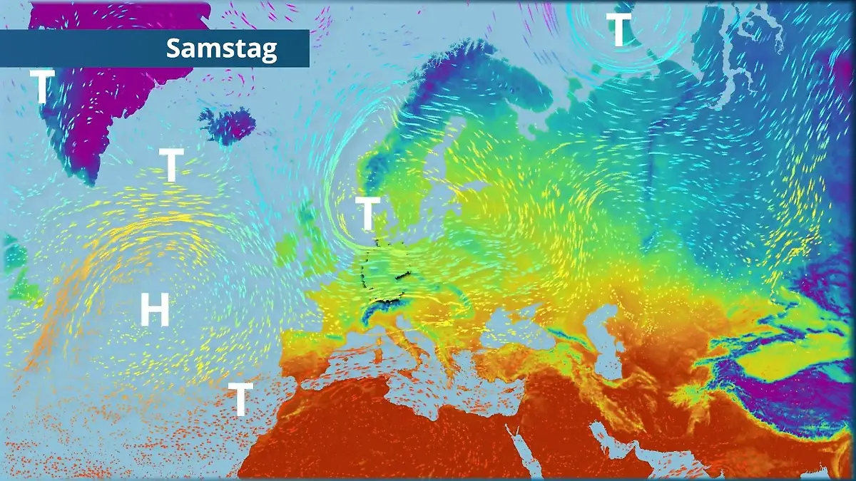 Orkantief Joshua hat langen Atem Der Strömungsfilm für Europa für 5 Tage