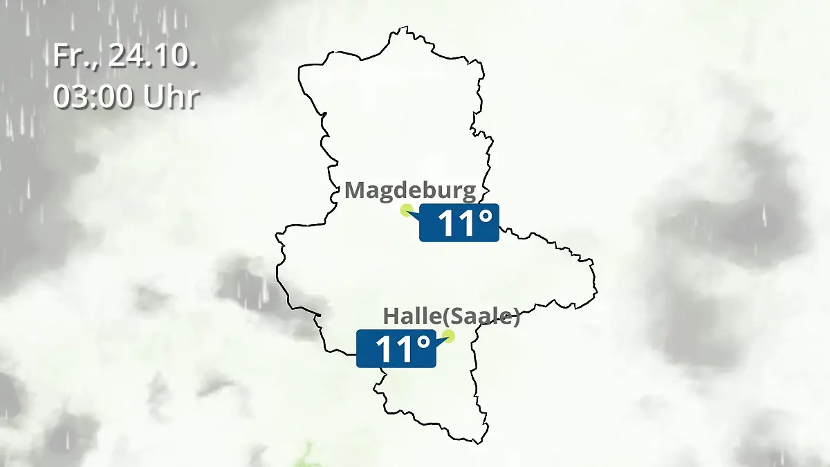 Sachsen-Anhalt: Wie wird das Wetter? Regen und Wolkenfilm für Halle und Magdeburg
