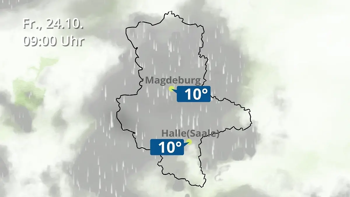 Sachsen-Anhalt: Wie wird das Wetter? Regen und Wolkenfilm für Halle und Magdeburg