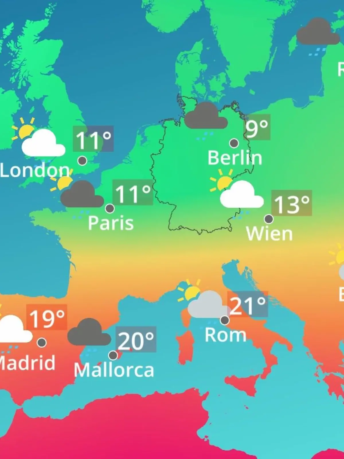 Bild zu: "Europa: Wie wird das Wetter?"