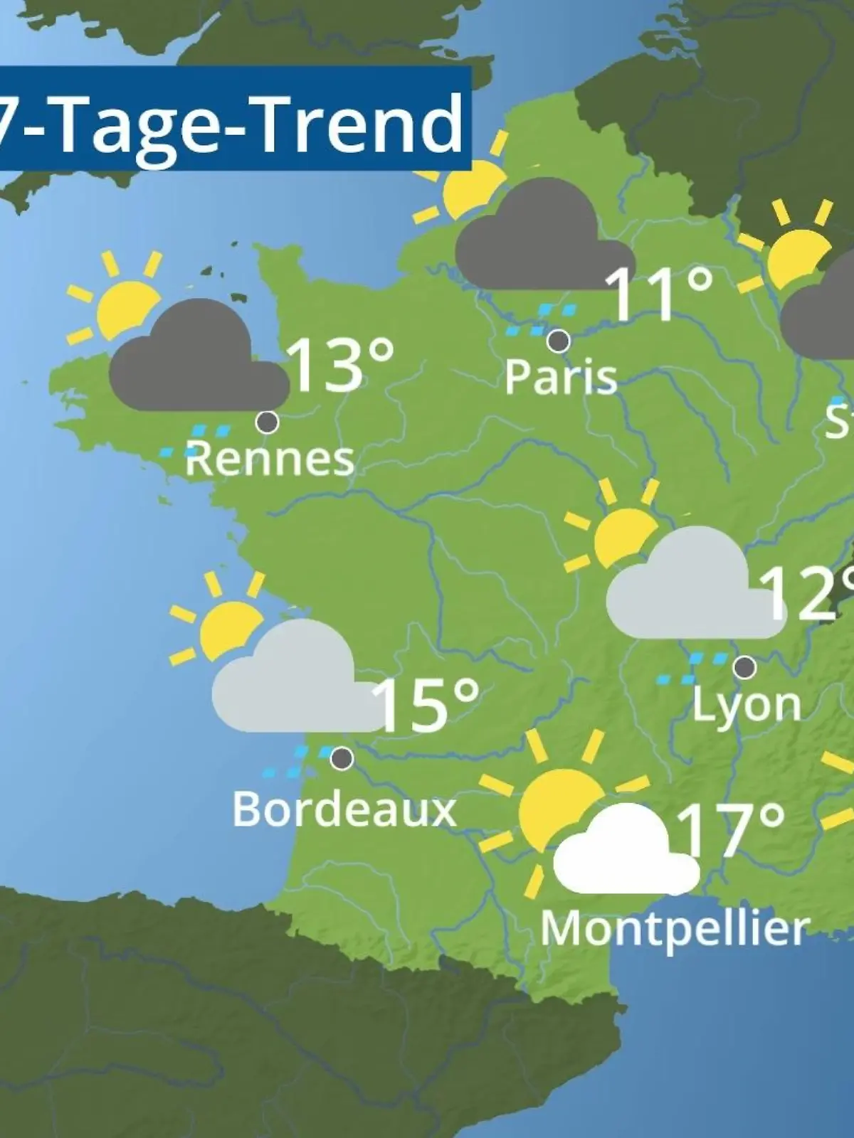 Bild zu: "Frankreich: Wie wird das Wetter?"