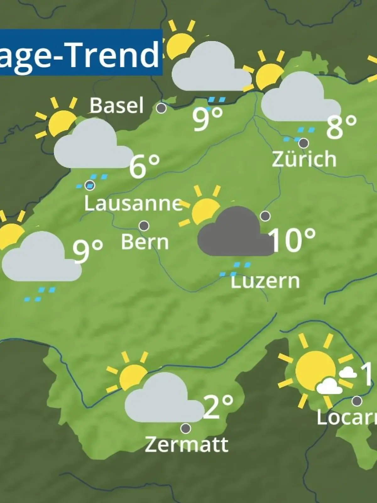 Bild zu: "Schweiz: Wie wird das Wetter?"